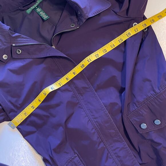 Lauren Ralph Lauren Trench Coat Womens Medium Purple Belted Rain Jacket Gorpcore - Picture 6 of 6
